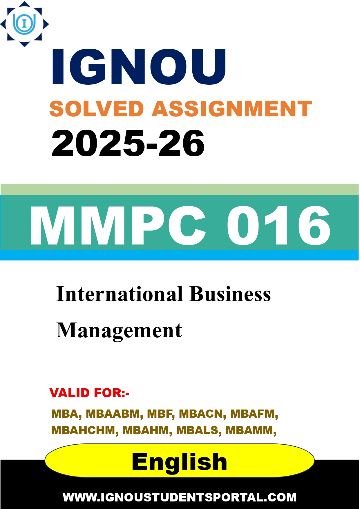 IGNOU MMPC 016 Solved Assignment 2025-2026 (English Medium) – Download PDF