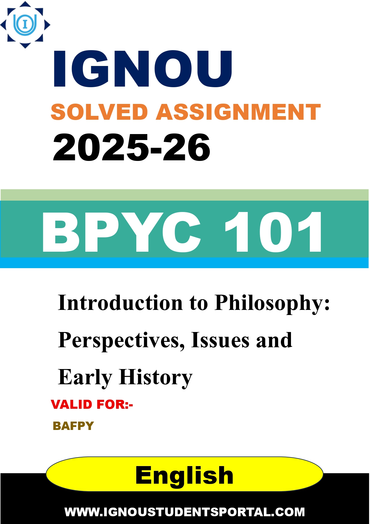 IGNOU BPYC 101 Solved Assignment 2025-2026 (English Medium) – Download PDF
