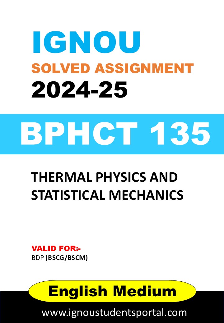 IGNOU BPHCT 135 Solved Assignment 2025 (English Medium) – Download PDF
