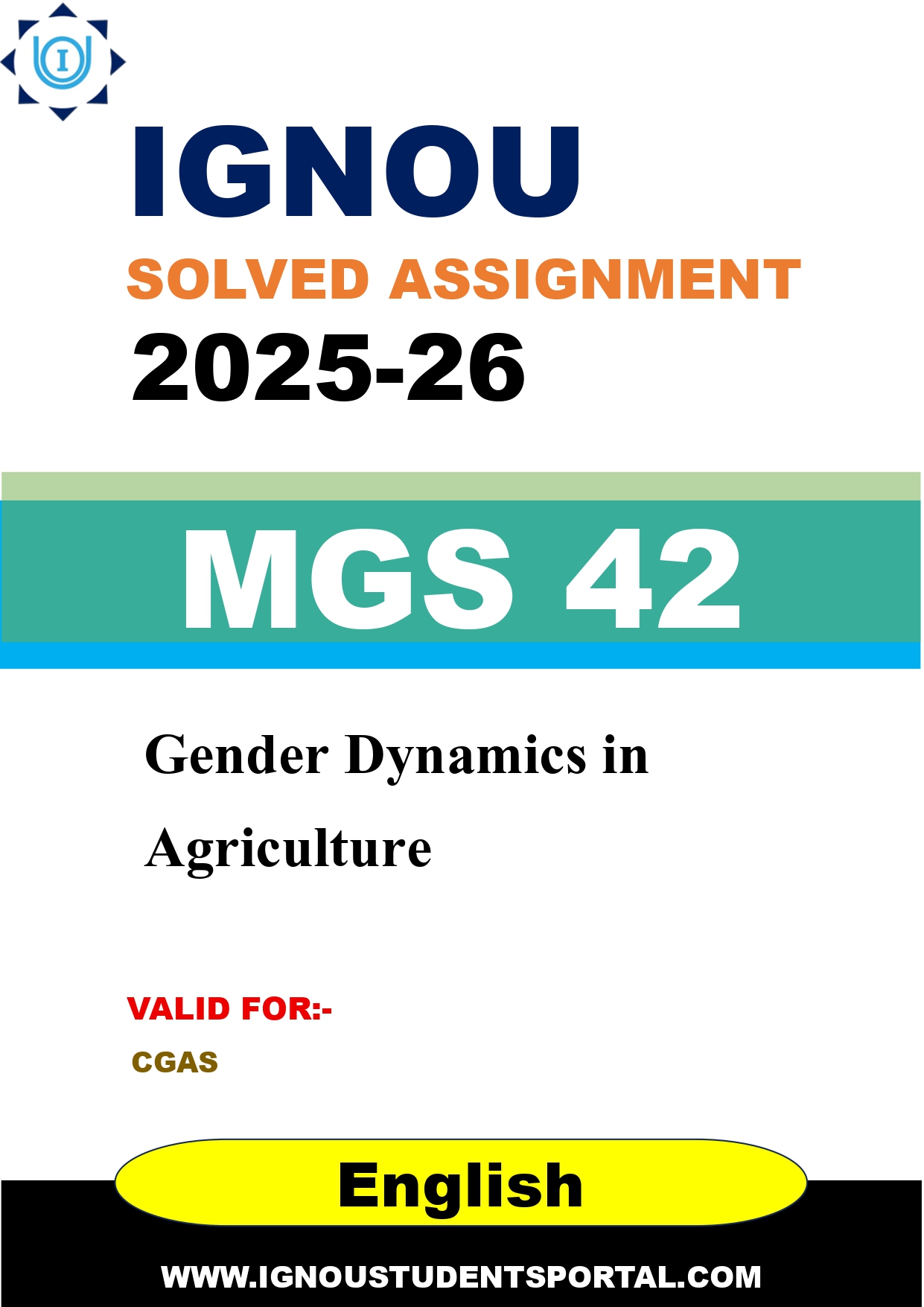 IGNOU MGS 42 Solved Assignment 2025-2026 (English Medium) – Download PDF