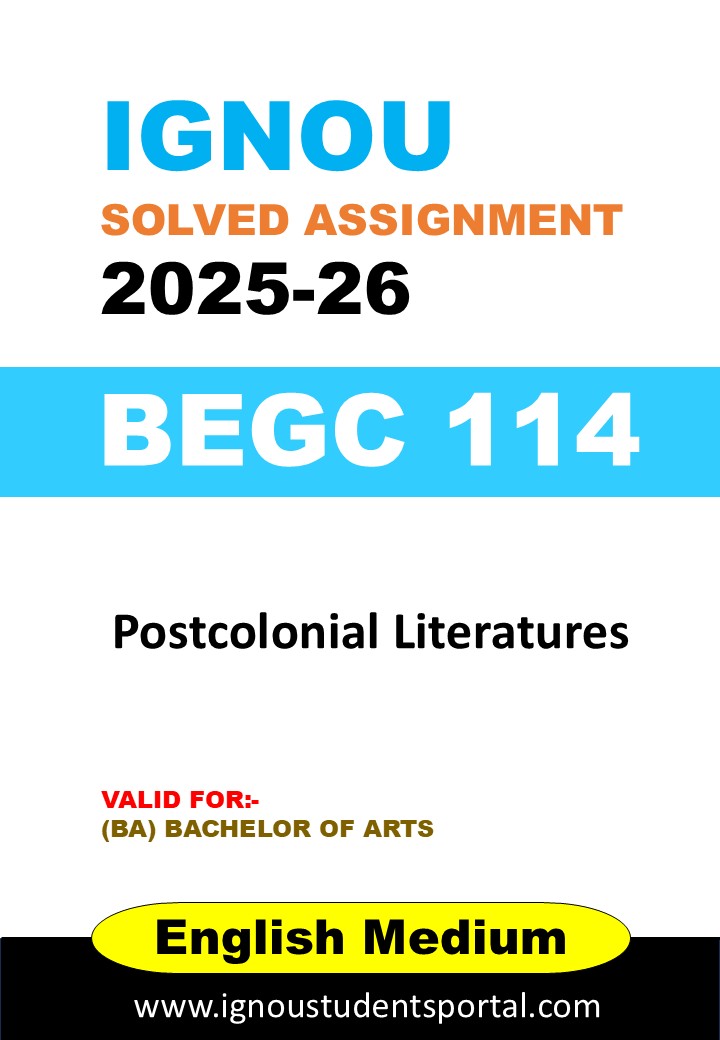 IGNOU BEGC 114 Solved Assignment 2025-26 (English Medium) – Download PDF