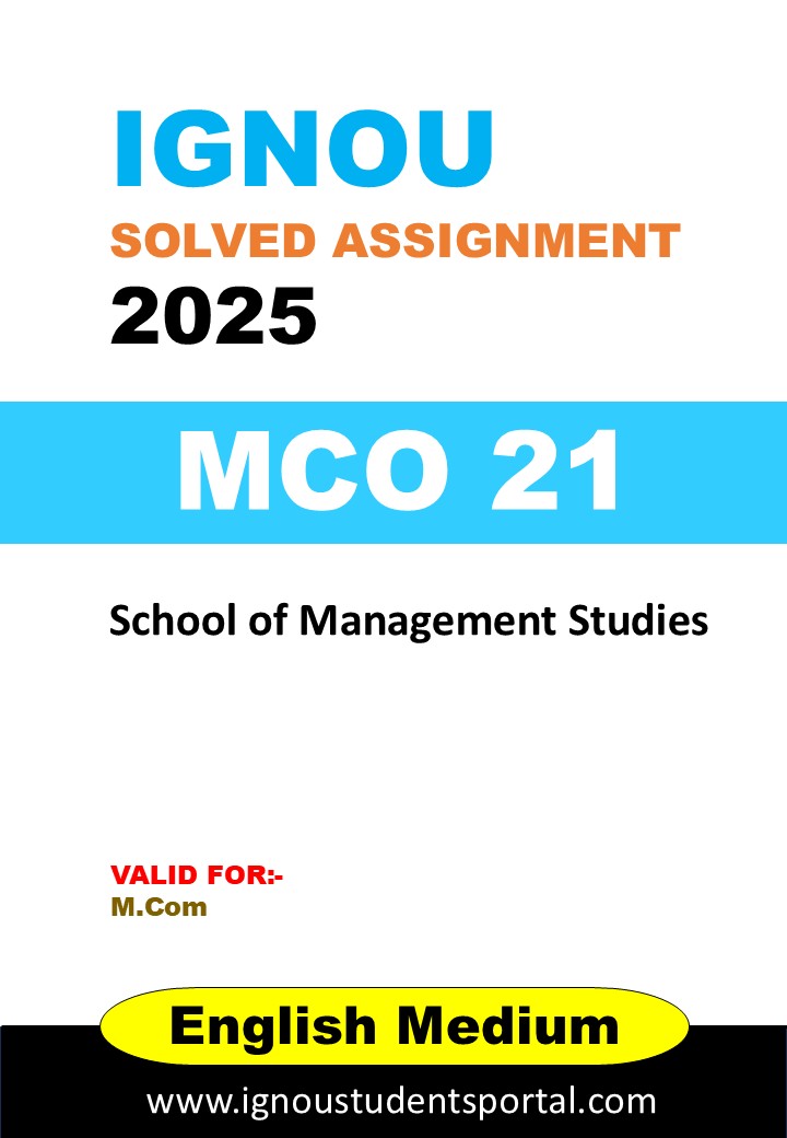 IGNOU MCO 21 Solved Assignment 2024-25 (English Medium) – Download PDF
