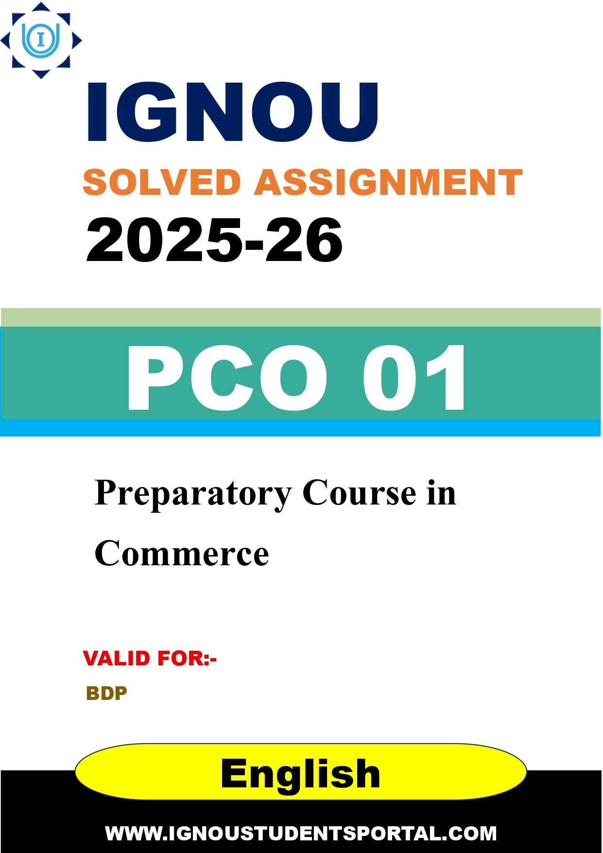 IGNOU PCO 01 Solved Assignment 2025-2026 (English Medium) – Download PDF