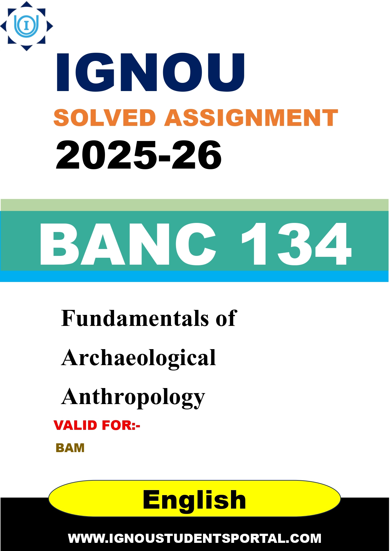 IGNOU BANC 134 Solved Assignment 2025-2026 (English Medium) – Download PDF