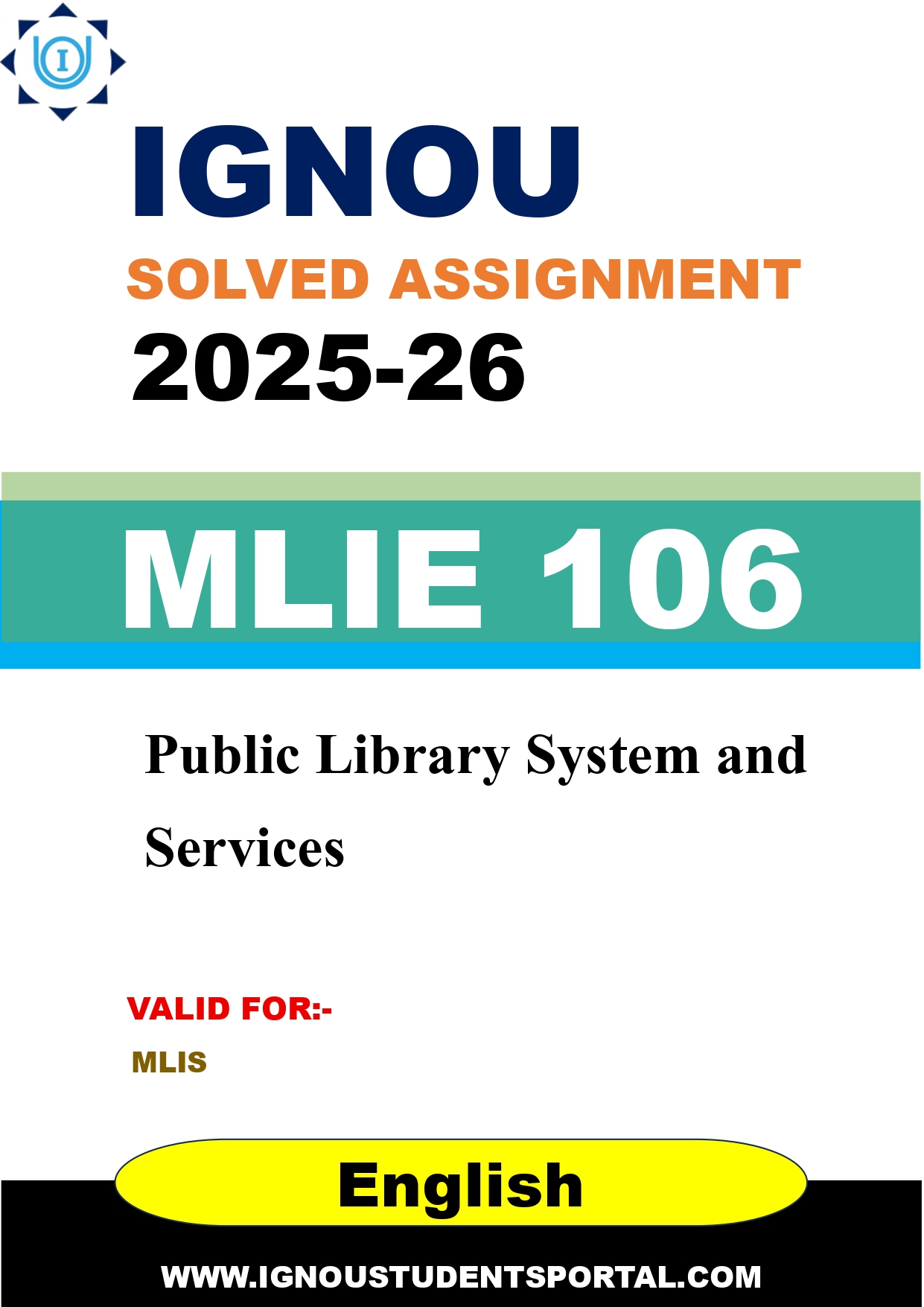 IGNOU MLIE 106 Solved Assignment 2025-2026 (English Medium) – Download PDF