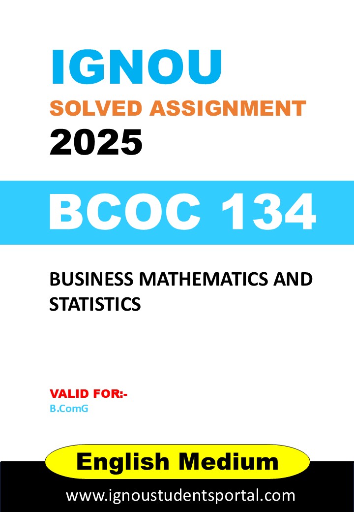 IGNOU BCOC 134 Solved Assignment 2024-25 (English Medium) – Download PDF