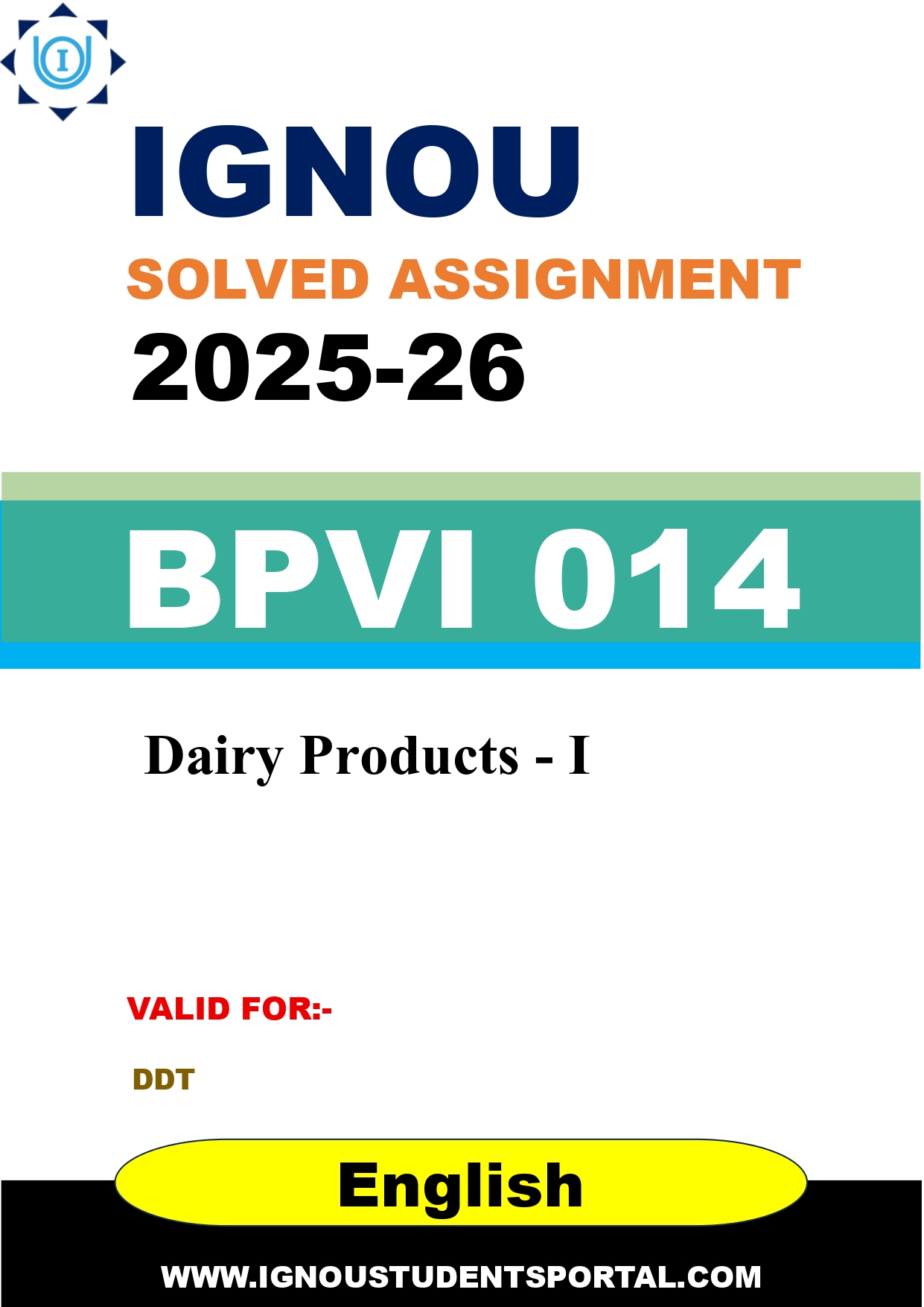 IGNOU BPVI 014 Solved Assignment 2025-2026 (English Medium) – Download PDF