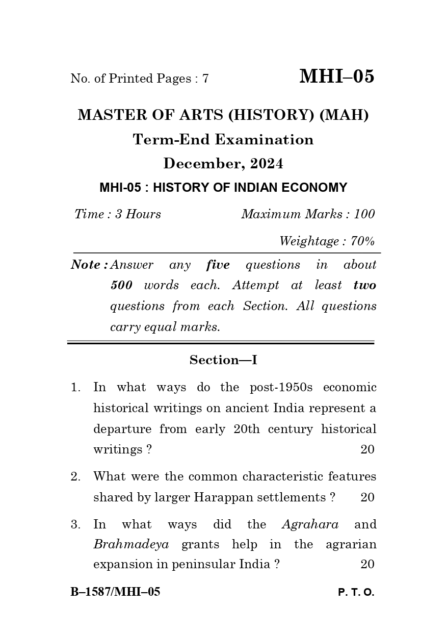 IGNOU MHI 05 Solved Previous Year Question Paper – December 2024 (English Medium) – Download PDF