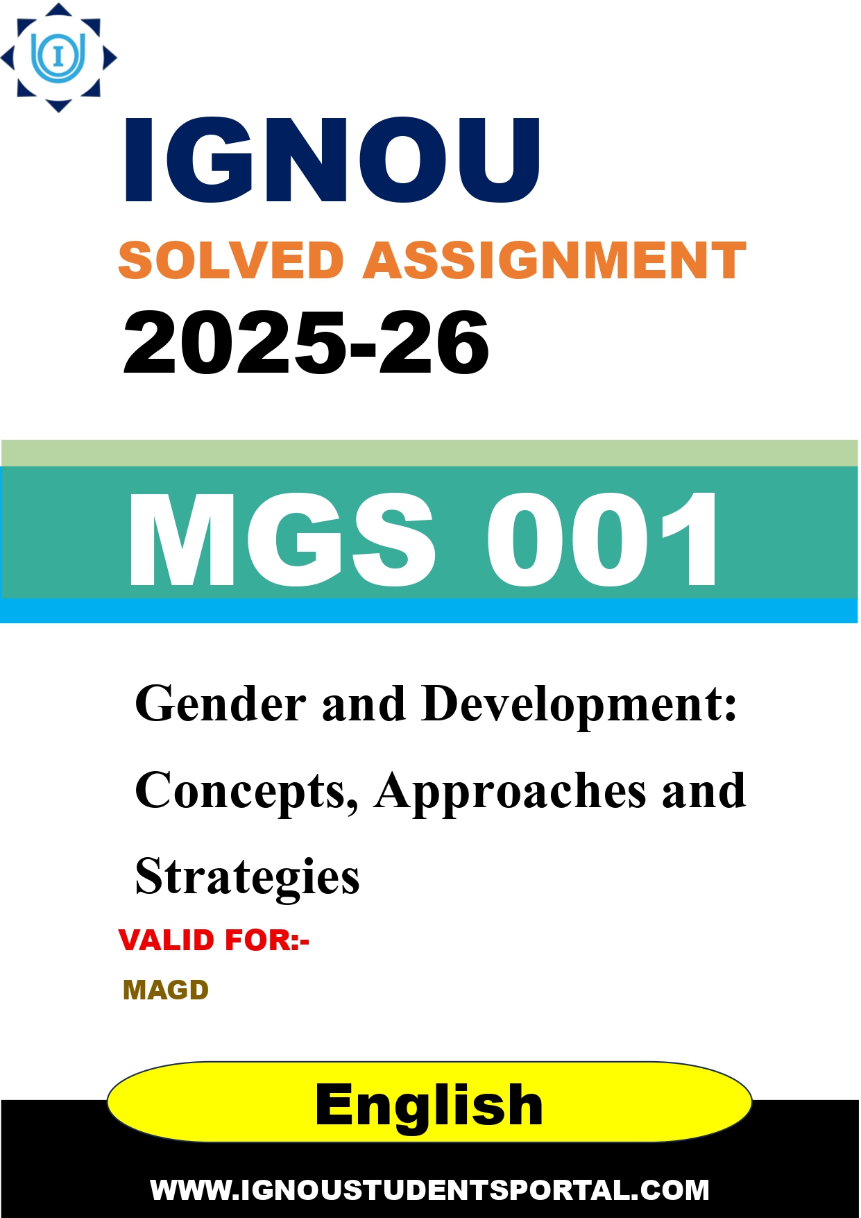 IGNOU MGS 001 Solved Assignment 2025-2026 (English Medium) – Download PDF