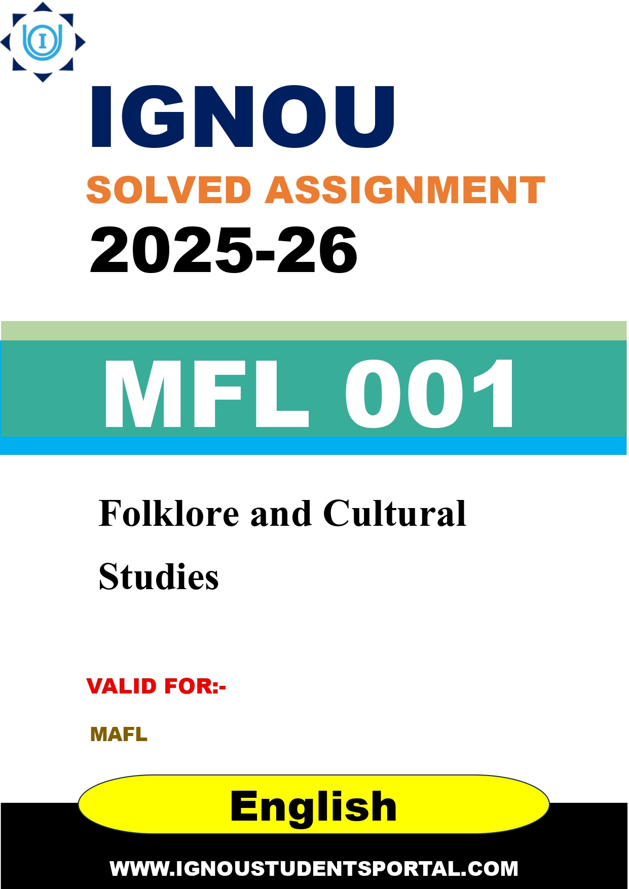 IGNOU MFL 001 Solved Assignment 2025-2026 (English Medium) – Download PDF