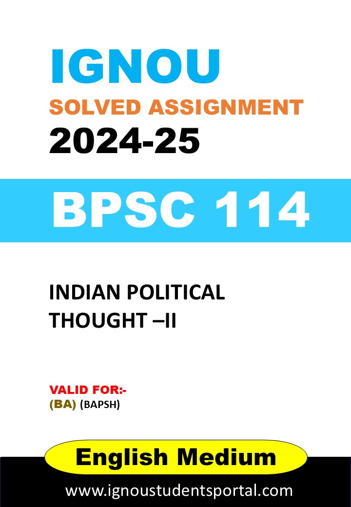 IGNOU BPSC 114 Solved Assignment 2024-25 (English Medium) – Download PDF