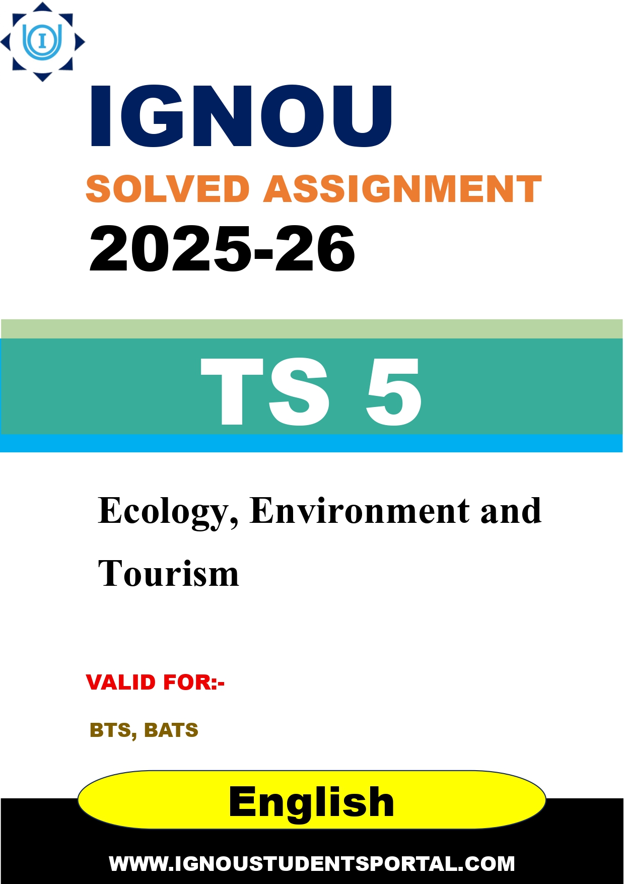 IGNOU TS 5 Solved Assignment 2025-2026 (English Medium) – Download PDF