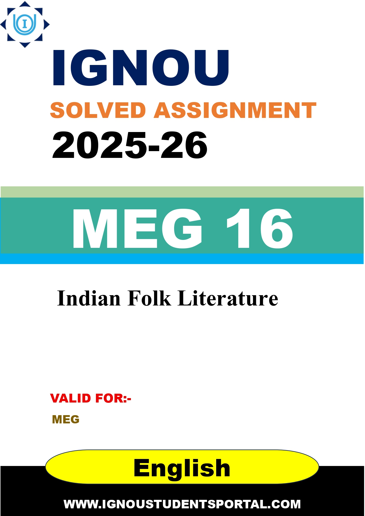 IGNOU MEG 16 Solved Assignment 2025-2026 (English Medium) – Download PDF
