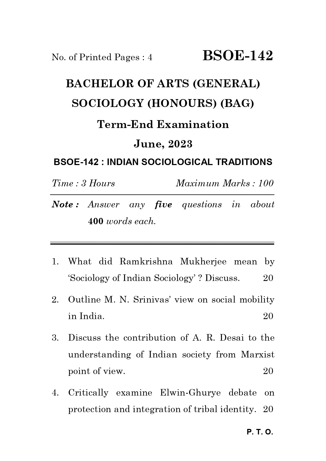 IGNOU BSOE 142 Solved Previous Year Question Paper – June 2023 (Hindi Medium) – Download PDF