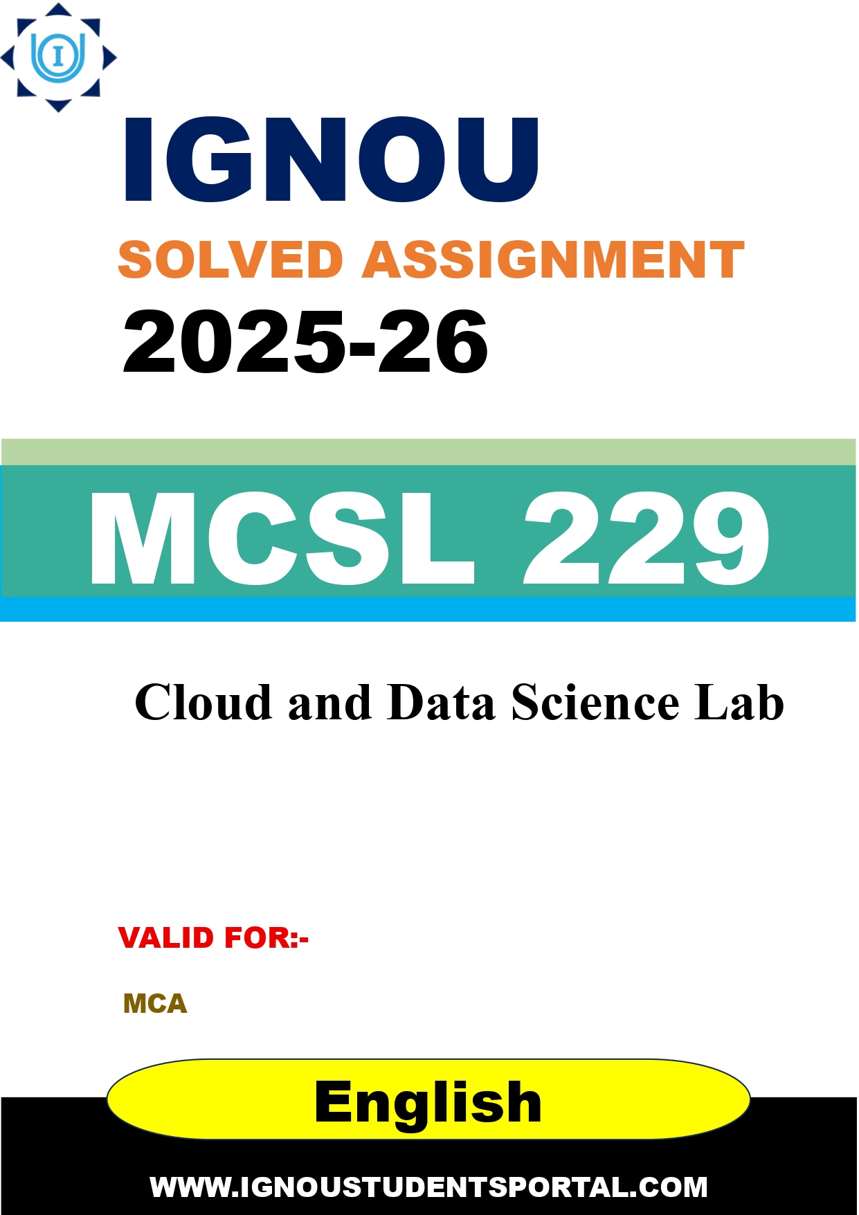 IGNOU MCSL 229 Solved Assignment 2025-2026 (English Medium) – Download PDF