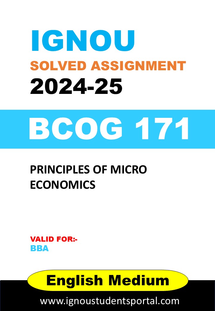 IGNOU BCOG 171 Solved Assignment 2024-25 (English Medium) – Download PDF
