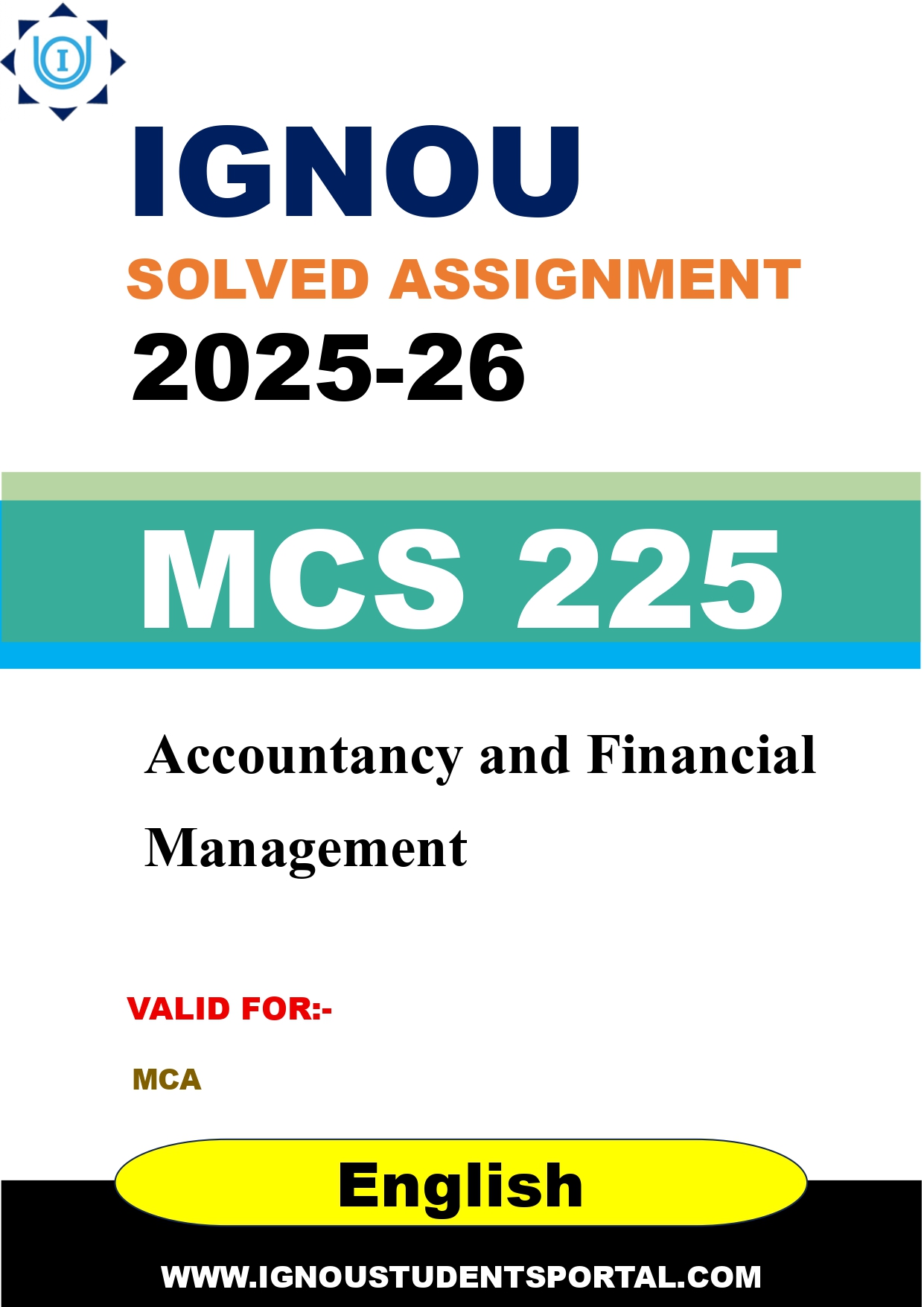 IGNOU MCS 225 Solved Assignment 2025-2026 (English Medium) – Download PDF