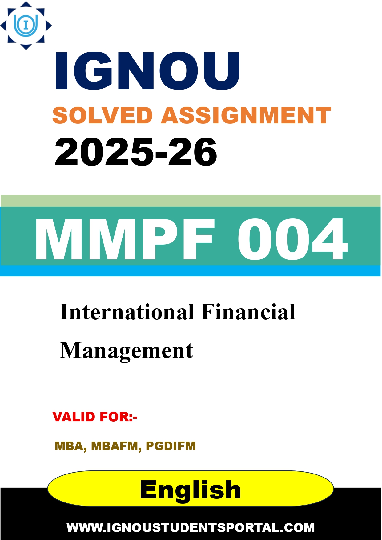 IGNOU MMPF 004 Solved Assignment 2025-2026 (English Medium) – Download PDF