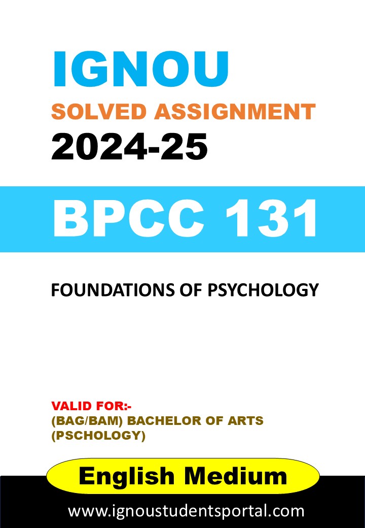 IGNOU BPCC 131 Solved Assignment 2024-25 (English Medium) – Download PDF