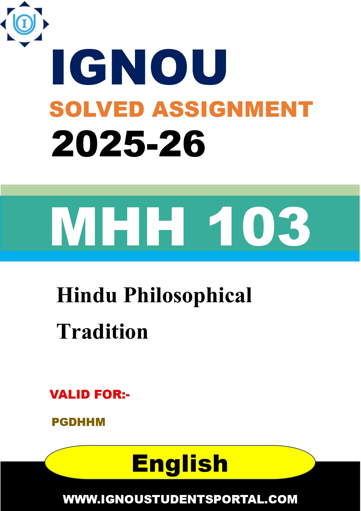 IGNOU MHH 103 Solved Assignment 2025-2026 (English Medium) – Download PDF