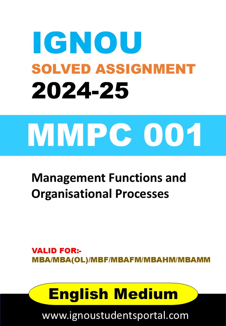 IGNOU MMPC 001 Solved Assignment 2024-25 (ENGLISH Medium) – Download PDF