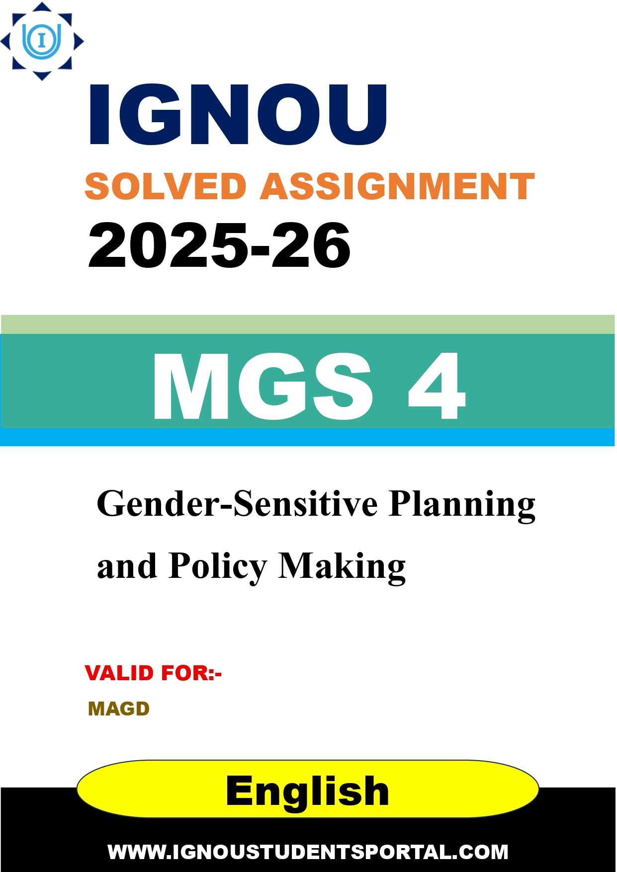 IGNOU MGS 4 Solved Assignment 2025-2026 (English Medium) – Download PDF
