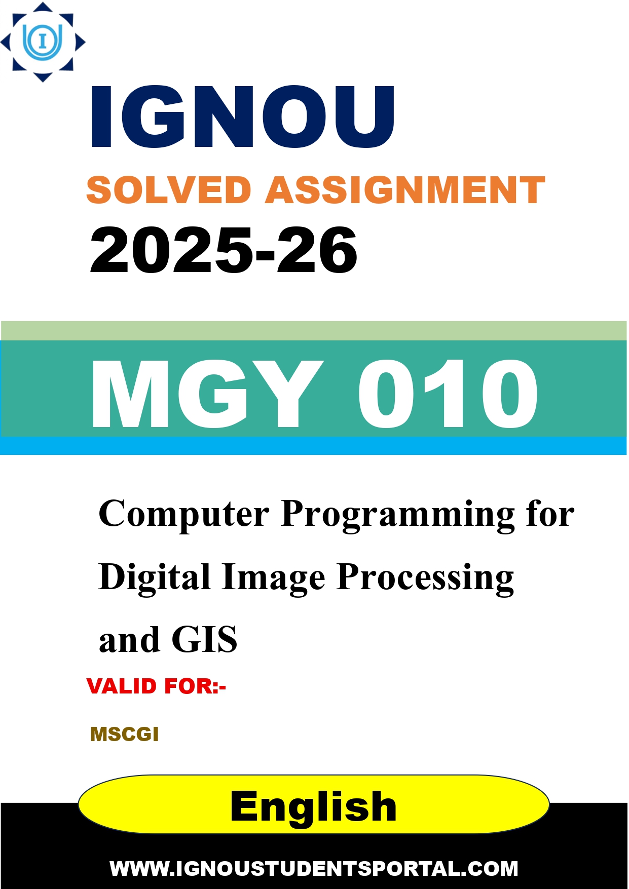 IGNOU MGY 010 Solved Assignment 2025-2026 (English Medium) – Download PDF