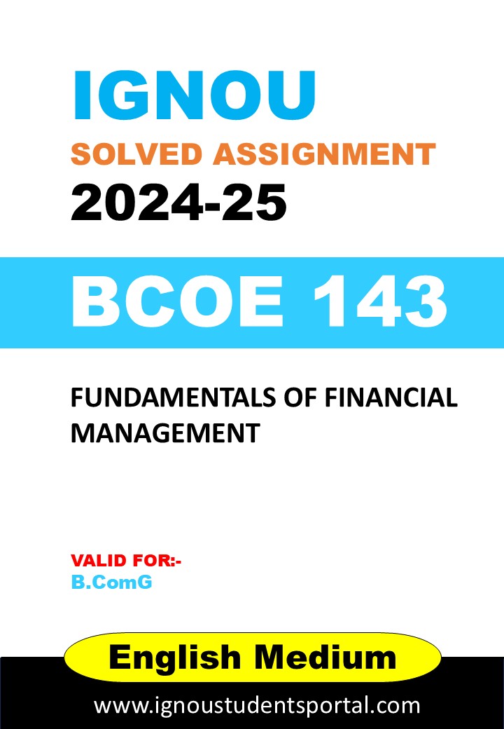 IGNOU BCOE 143 Solved Assignment 2024-25 (English Medium) – Download PDF