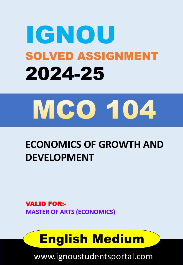 IGNOU MEC 104 Solved Assignment 2024-25 (ENGLISH Medium) – Download PDF