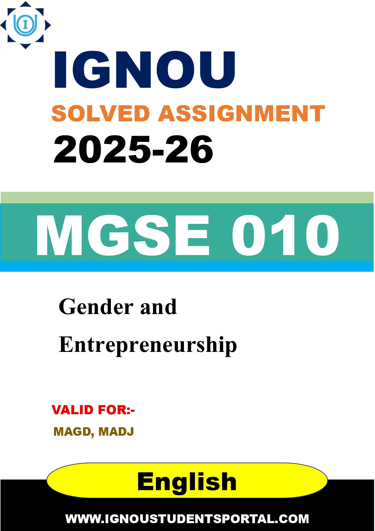 IGNOU MGSE 010 Solved Assignment 2025-2026 (English Medium) – Download PDF