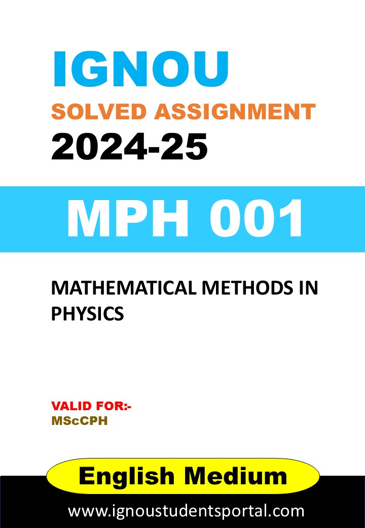 IGNOU MPH 001 Solved Assignment 2024-25 (ENGLISH Medium) – Download PDF