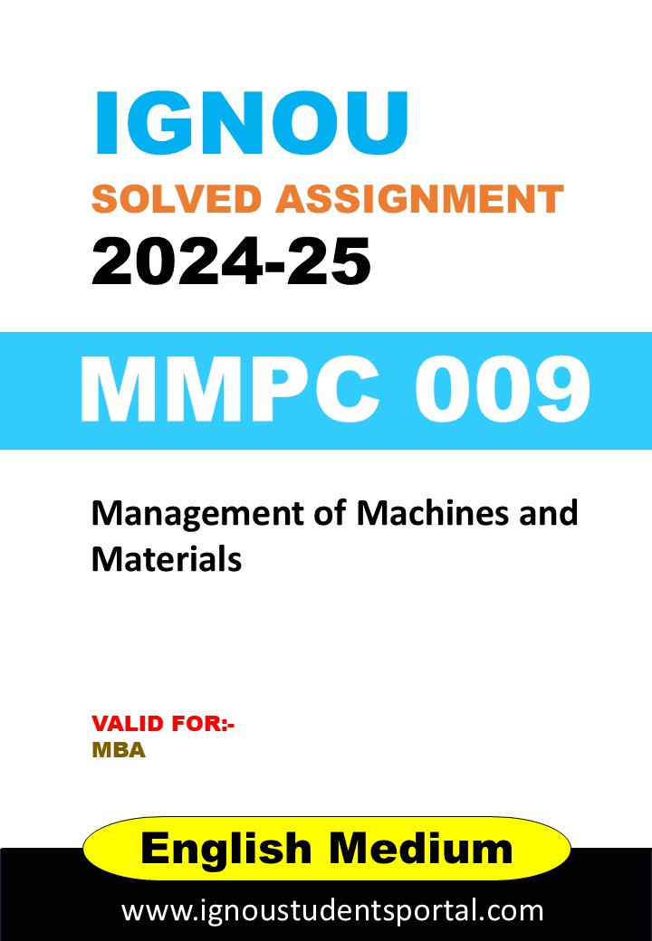 IGNOU MMPC 009 Solved Assignment 2024-25 (ENGLISH Medium) – Download PDF