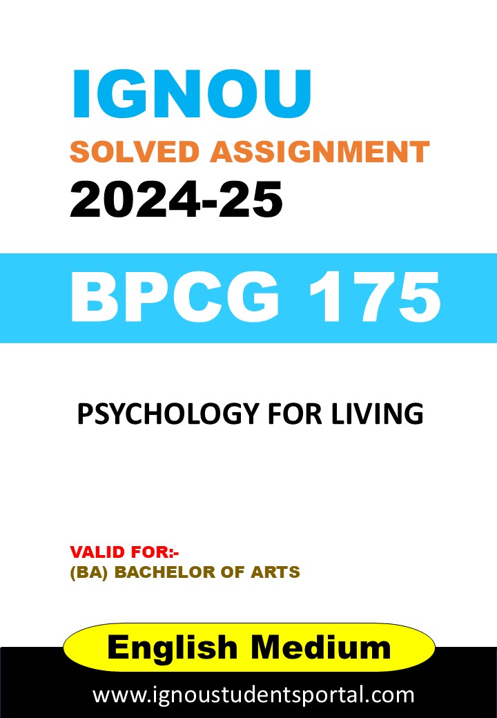 IGNOU BPCG 175 Solved Assignment 2024-25 (English Medium) – Download PDF