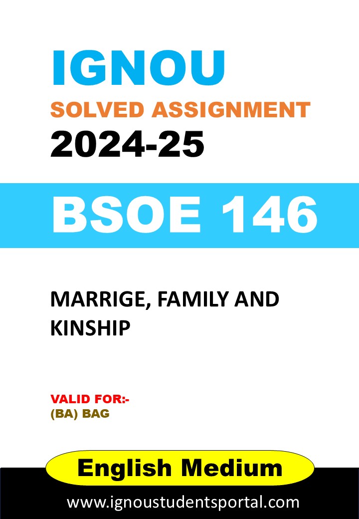 IGNOU BSOE 146 Solved Assignment 2024-25 (english Medium) – Download PDF