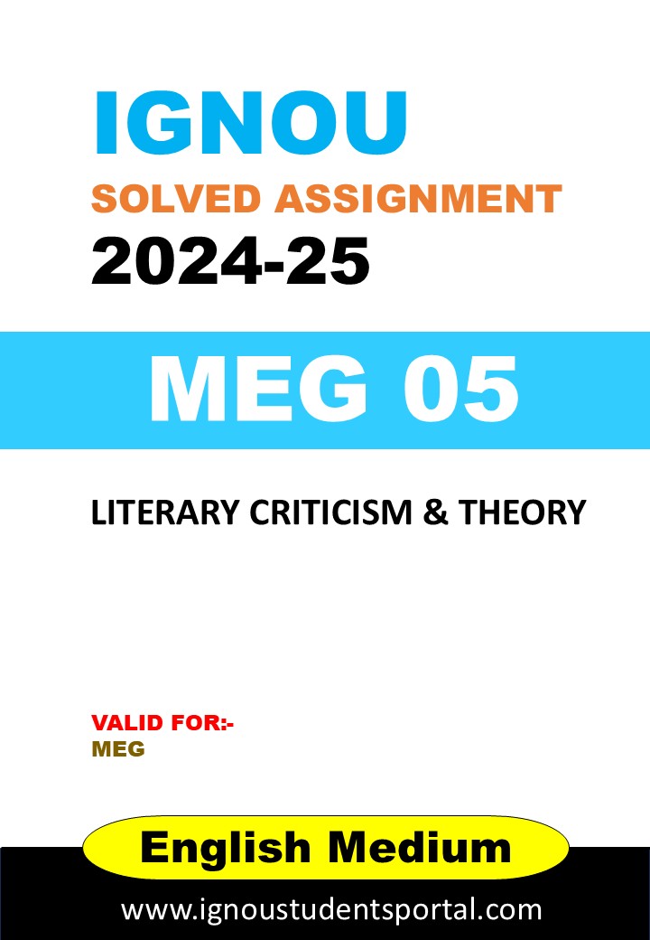 IGNOU MEG 05 Solved Assignment 2024-25 (ENGLISH Medium) – Download PDF
