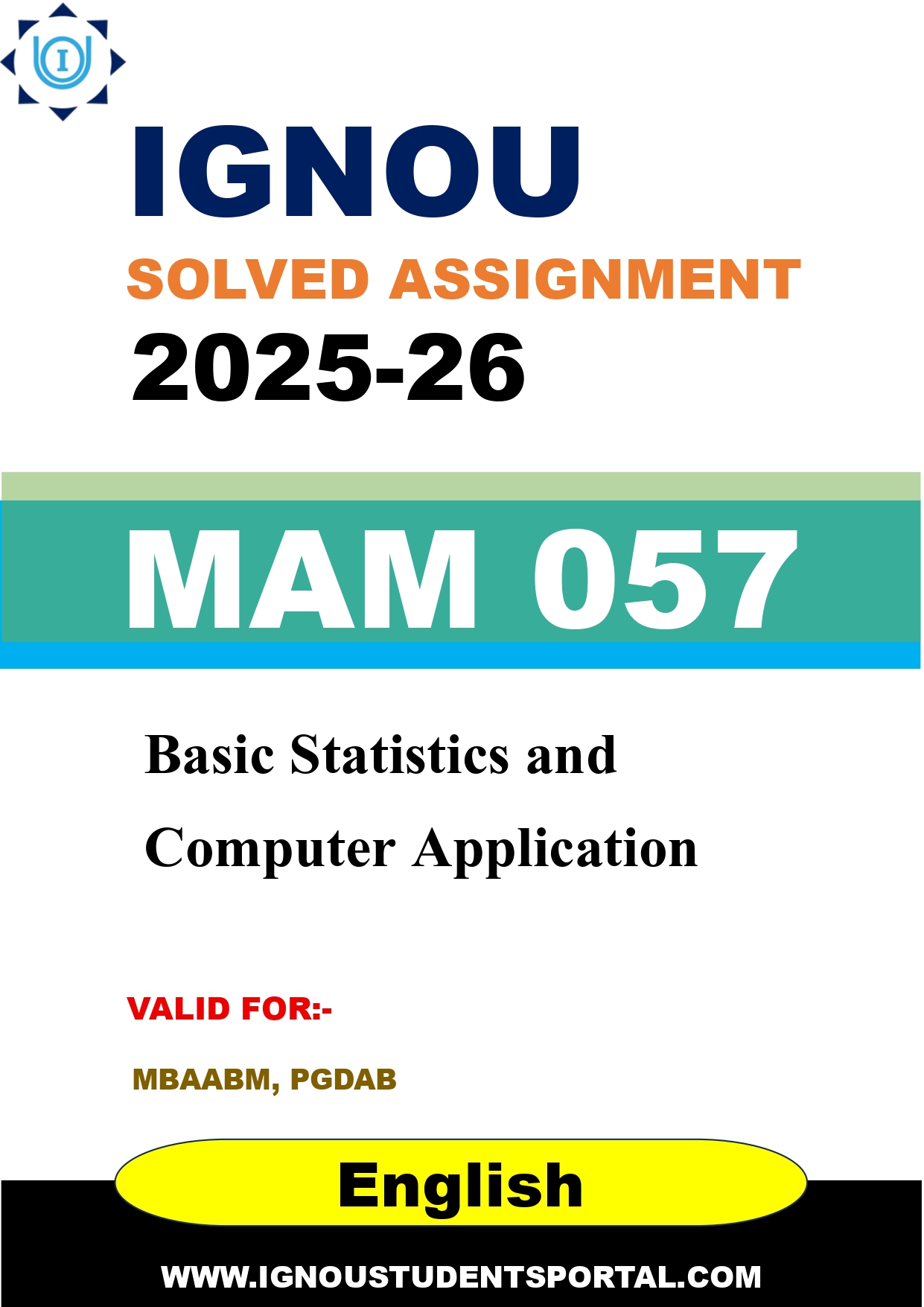 IGNOU MAM 057 Solved Assignment 2025-2026 (English Medium) – Download PDF