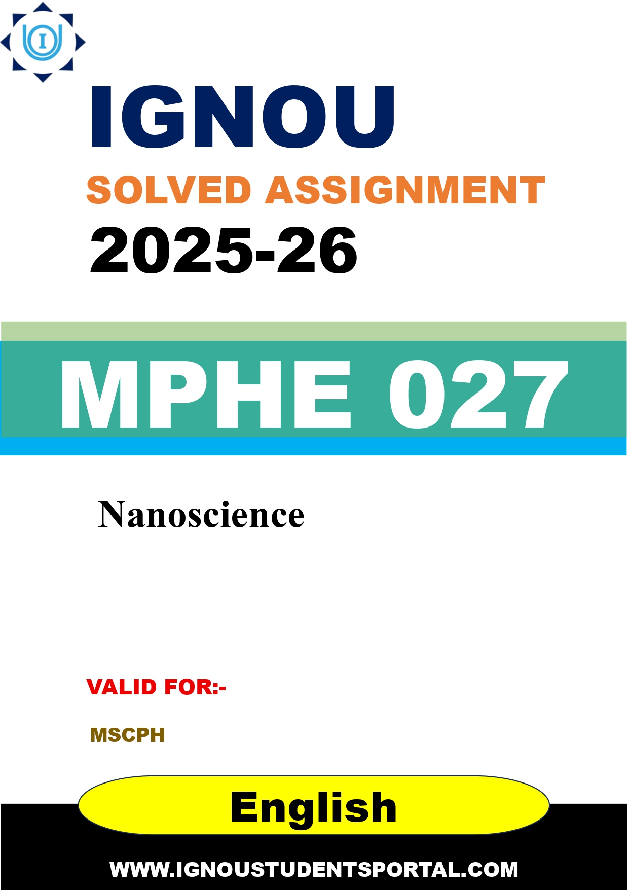 IGNOU MPHE 027 Solved Assignment 2025-2026 (English Medium) – Download PDF