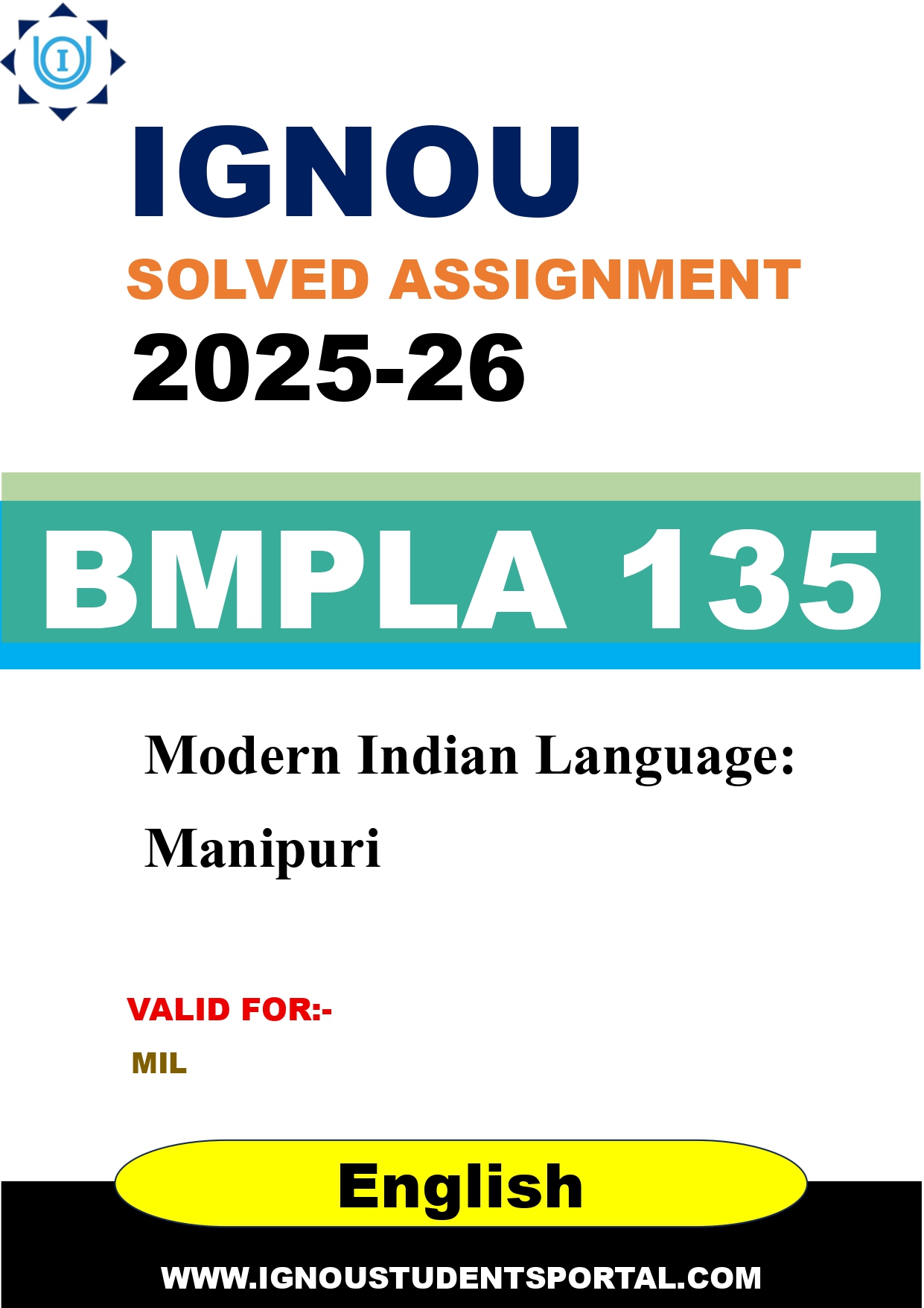 IGNOU BMPLA 135 Solved Assignment 2025-2026 (English Medium) – Download PDF