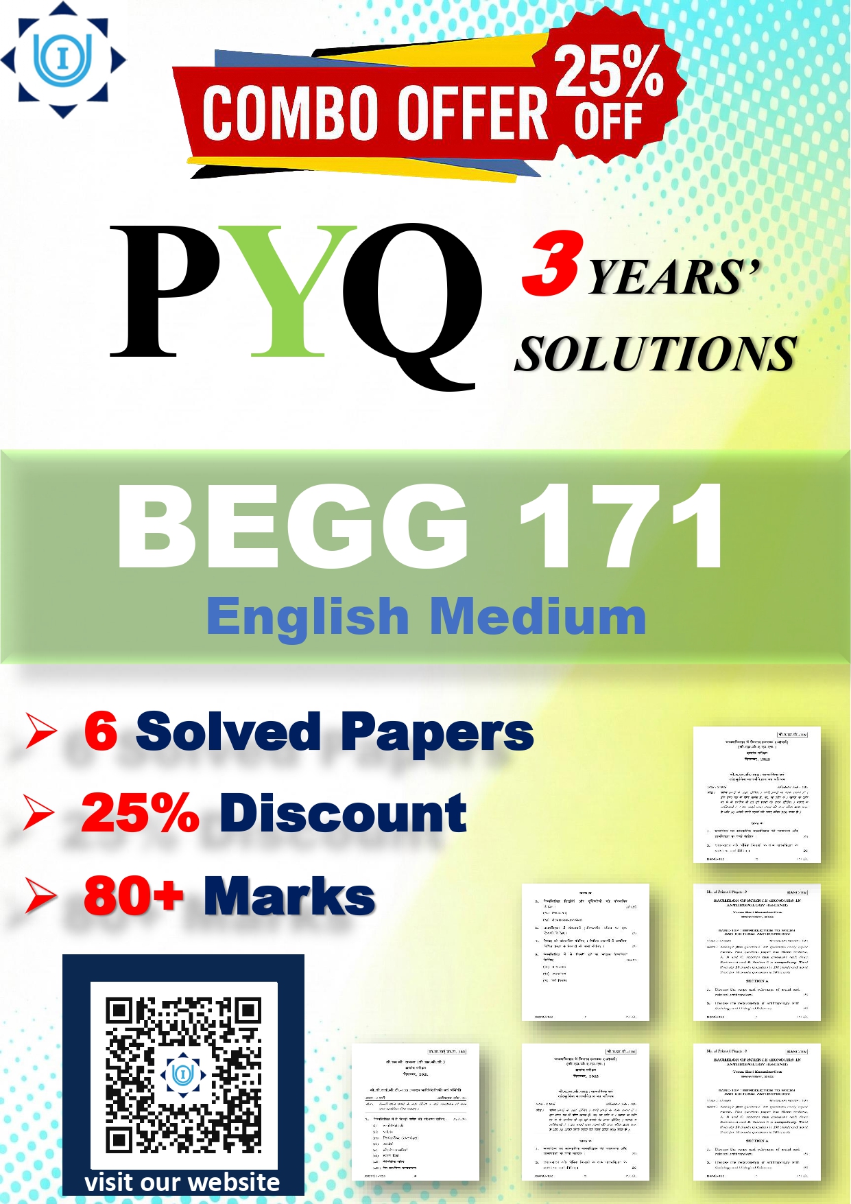 IGNOU BEGG 171 Solved Previous Year Question Papers – 3 Years Combo (ENGLISH Medium) – Download PDF | IGNOU Students Portal