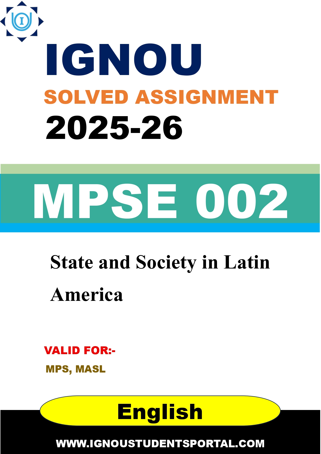 IGNOU MPSE 002 Solved Assignment 2025-2026 (English Medium) – Download PDF