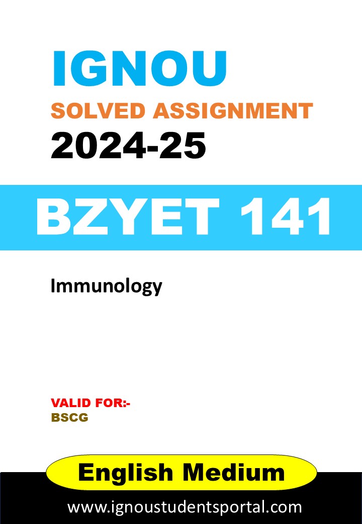 IGNOU BZYET 141 Solved Assignment 2024-25 (English Medium) – Download PDF (Copy)