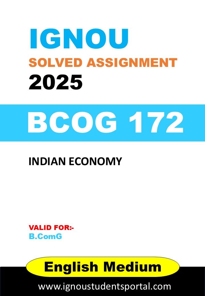IGNOU BCOG 172 Solved Assignment 2025 (ENGLISH Medium) – Download PDF