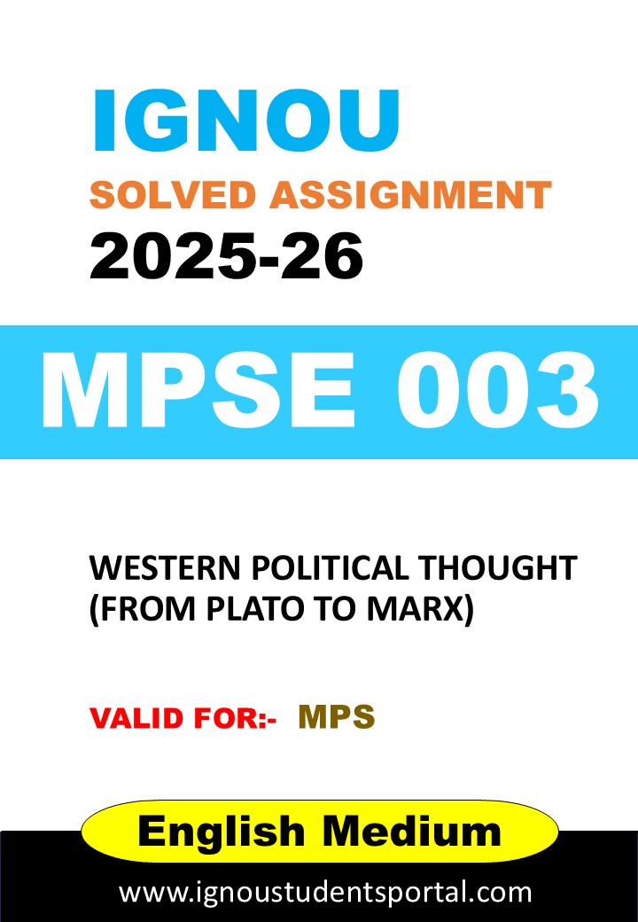 IGNOU MPSE 003 Solved Assignment 2025-26 (English Medium) – Download PDF