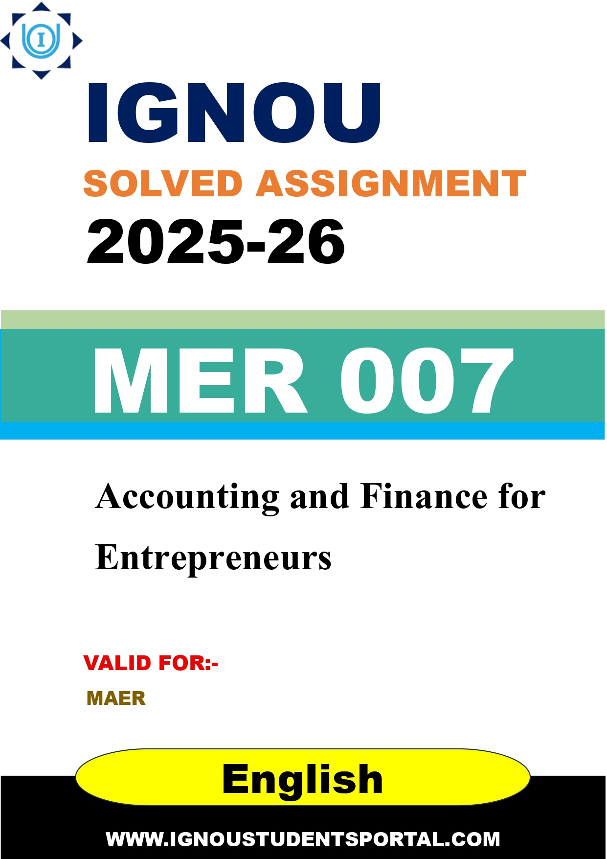 IGNOU MER 007 Solved Assignment 2025-2026 (English Medium) – Download PDF