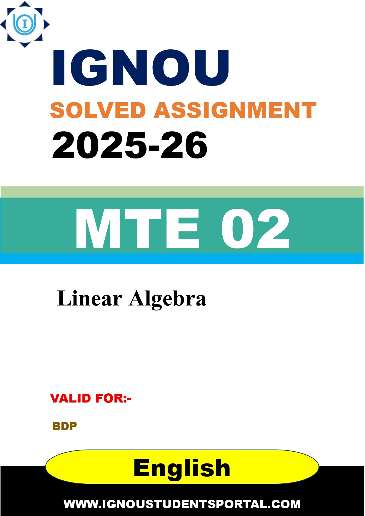 IGNOU MTE 02 Solved Assignment 2025-2026 (English Medium) – Download PDF