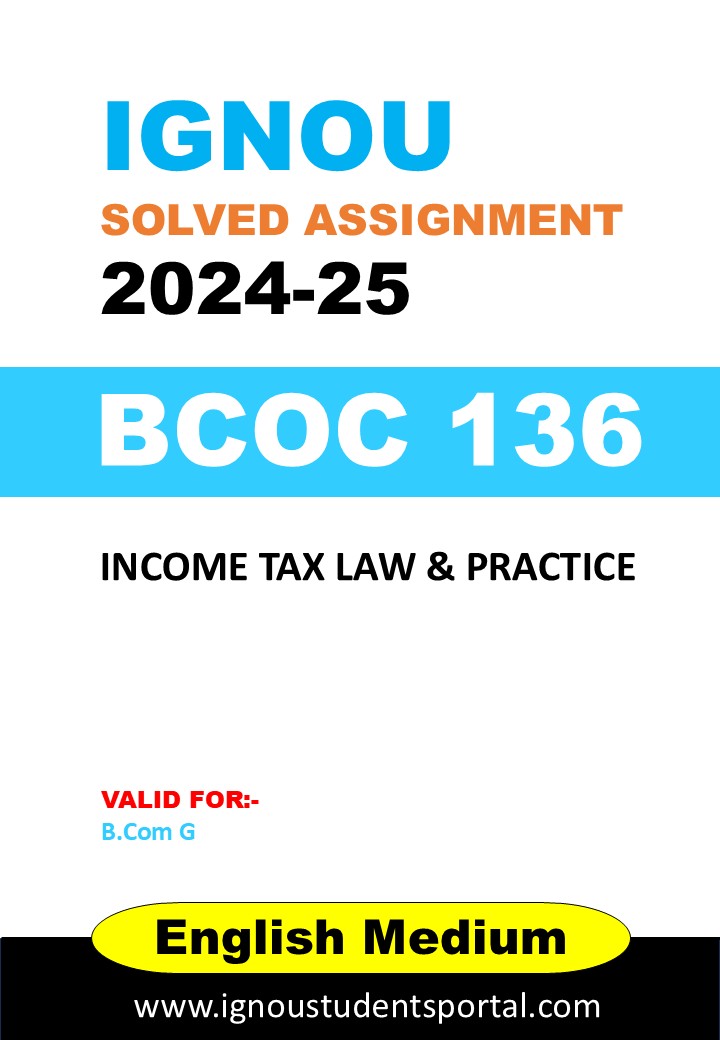 IGNOU BCOC 136 Solved Assignment 2024-25 (English Medium) – Download PDF