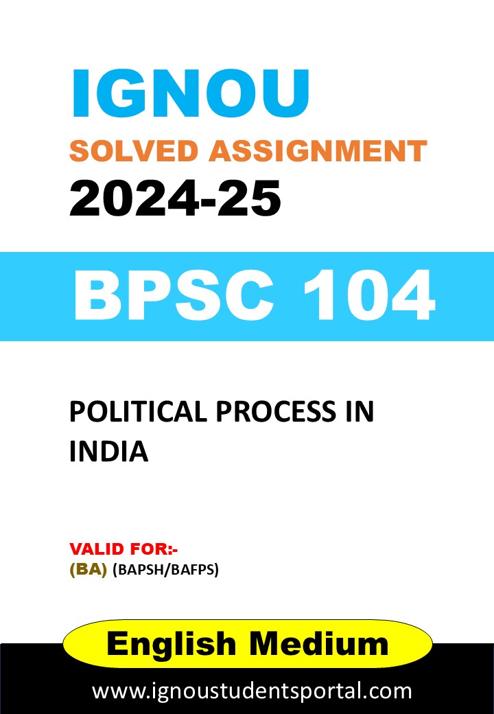 IGNOU BPSC 104 Solved Assignment 2024-25 (English Medium) – Download PDF