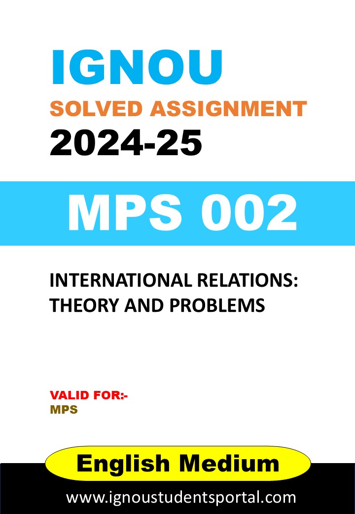 IGNOU MPS 002 Solved Assignment 2024-25 (ENGLISH Medium) – Download PDF