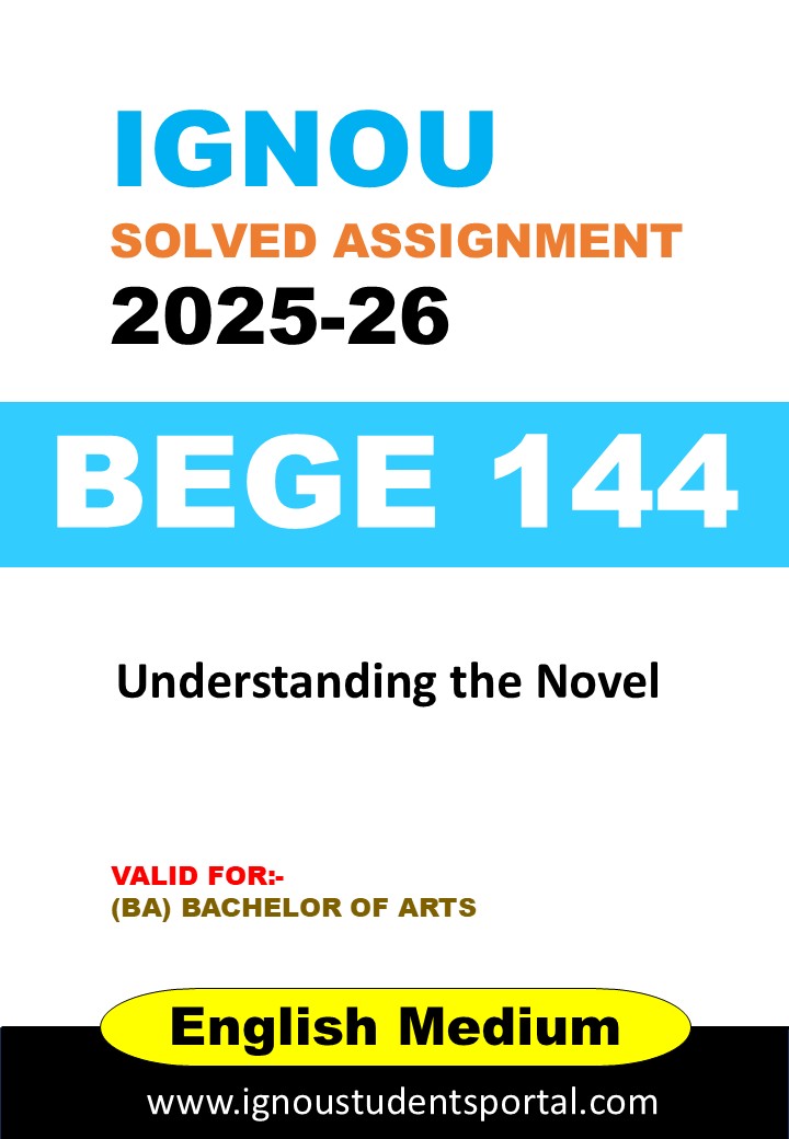 IGNOU BEGE 144 Solved Assignment 2025-26 (English Medium) – Download PDF