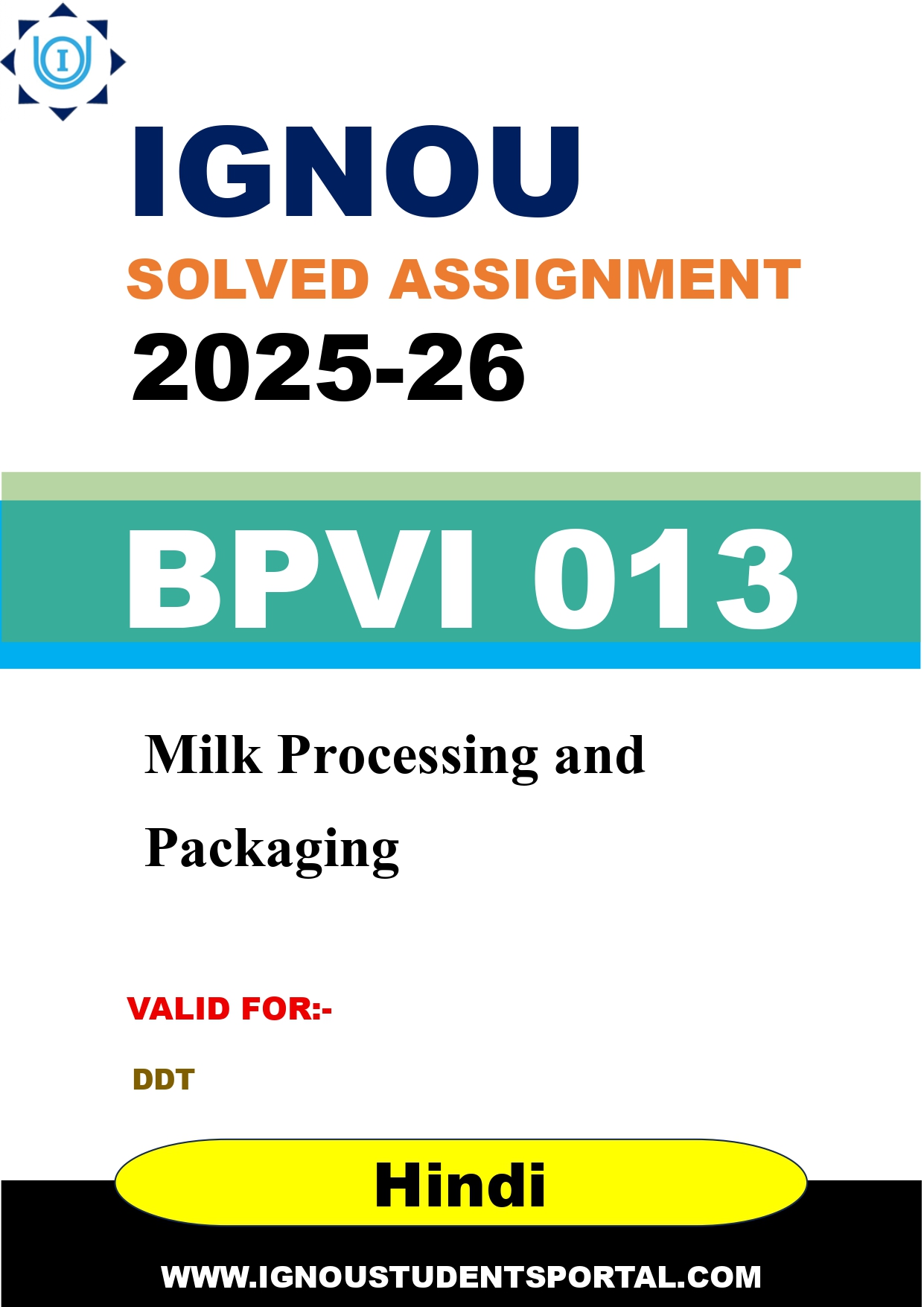 IGNOU BPVI 013 Solved Assignment 2025-2026 (Hindi Medium) – Download PDF